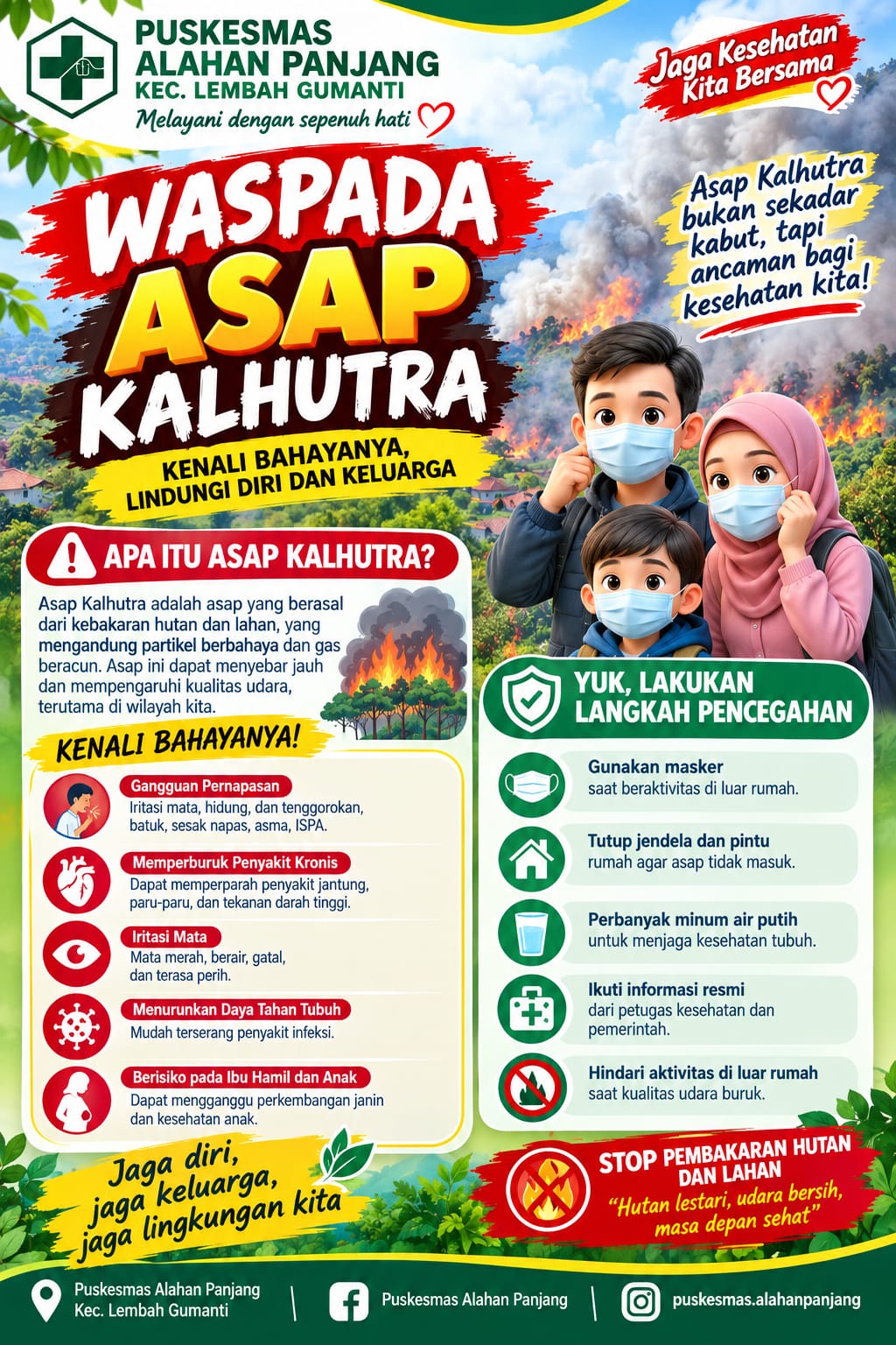 Di Alahan Panjang, Kualitas Udara Menurun, Masyarakat Dihimbau Waspadai ISPA